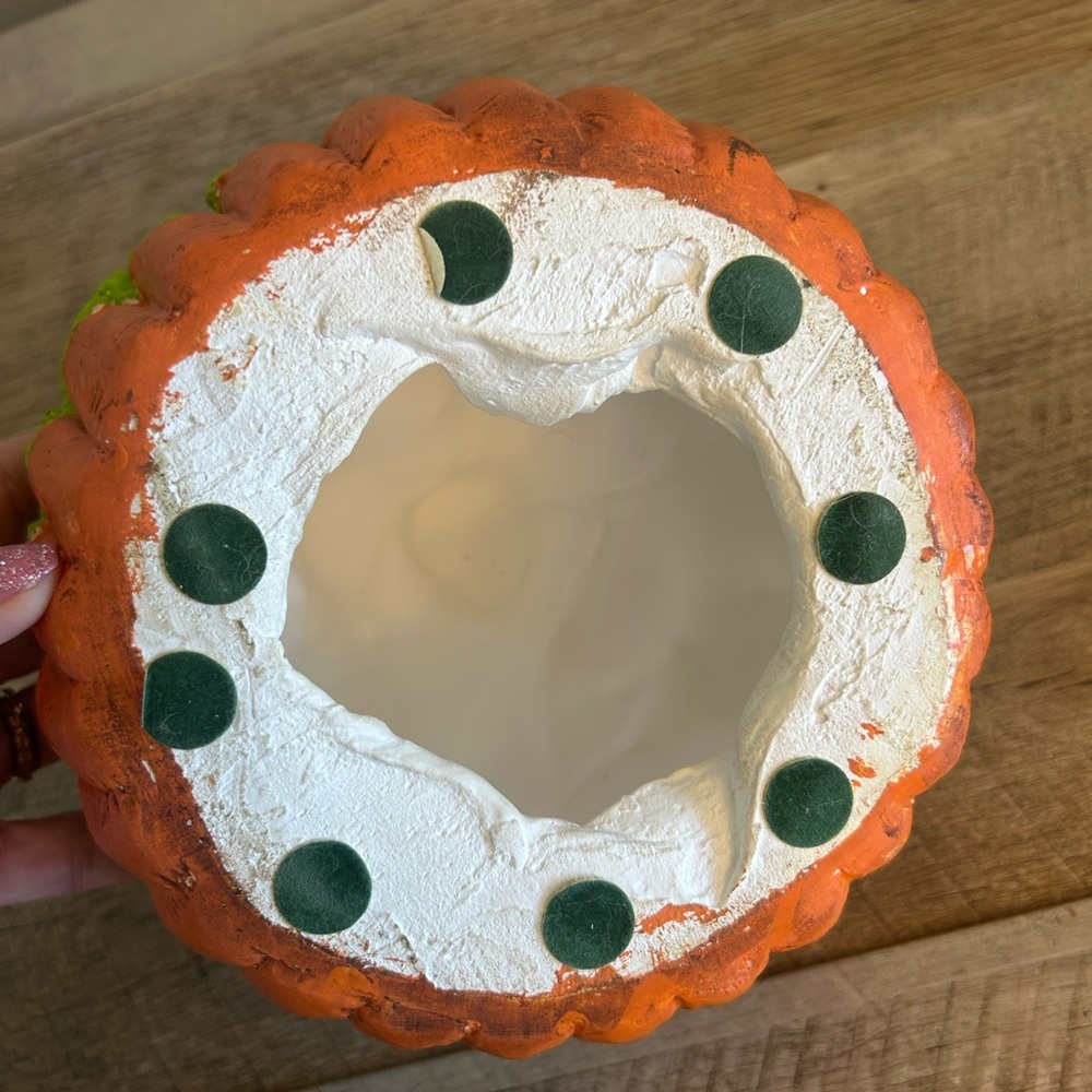 Easter Centerpiece Decor Hand Crafted Pottery Easter Egg Cupcake 6” Long 5” Tall - Picture 6 of 10